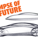 A sketch of the next Hyundai EV with the caption "A Glimpse of the Future"